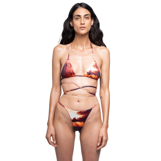 Sunsets Reversible Lace up Bikini